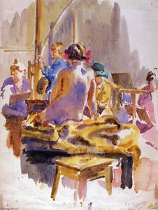Girl With Ribbons — Mainie Jellett