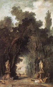 Avenue In A Park — Hubert Robert, Neoclassical Landscape