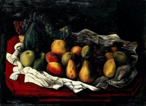 Fruits on a Red Table