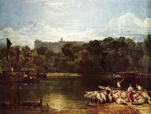 Windsor Castle From The Thames — Joseph Mallord William Turner, Romantic Landscape Painting