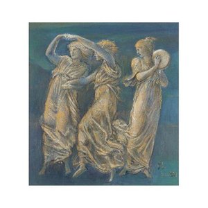 Tres Figuras Femeninas, Bailando Y Jugando — Edward Coley Burne-jones