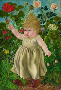 Nelly Among Flowers — Otto Dix, Neue Sachlichkeit