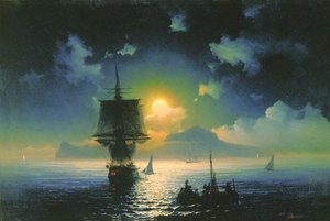 Lunar Night On Capri — Ivan Konstantinovich Aivazovsky