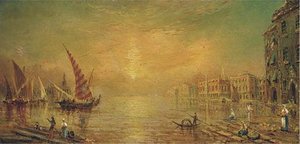 View Over The Venetian Lagoon — Adolphus Knell