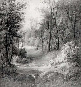 Woodland Pool, (painting) — Robert Seldon Duncanson