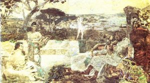 Italy. Scenes Of Ancient Life. (sketch For The Curtain In Russian Private Opera) — Mikhail Vrubel