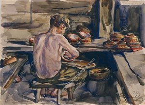 Khokhloma. Varnisher. — Pyotr Konchalovsky