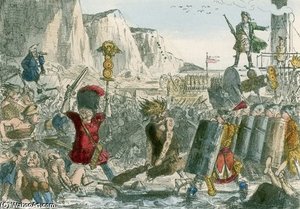 Landing Of Julius Caesar — John Leech
