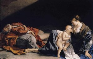 Rest On The Flight To Egypt — Orazio Gentileschi, Baroque