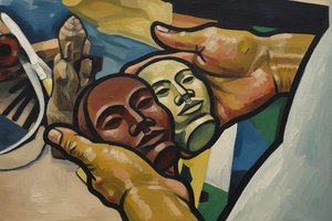 Die Duale Persona: Fragmentierte Identitäten In Ocker Und Schatten — Fabien Morin