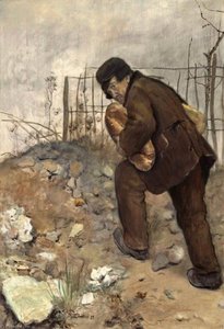 Man With Two Loaves Of Breads — Jean-françois Raffaelli