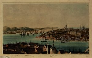 View of the seragilo point, constantinople from the tower of galata