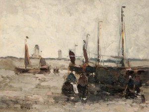 On The Sands At Katwijk — William Alfred Gibson