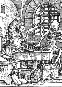 Death And The Miser, From The Dance Of Death — Hans Holbein The Younger, Northern Renaissance