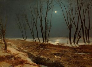 Landscape In Winter At Moonlight — Карл Блехен