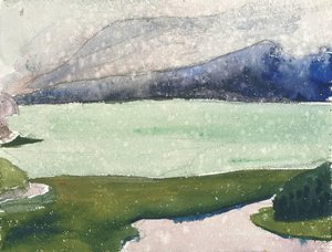 Sils With A Channel, As Seen From Capolago — Giovanni Giacometti