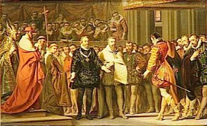 SIGNATURE DU TRAITE DE VERVINS.2 MAI 1598
