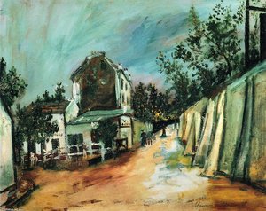 Saint-vincent Stree And The ''lapin Agile'' — Maurice Utrillo