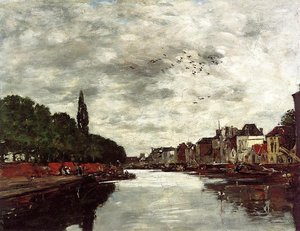 Canal Near Brussels — Eugène Louis Boudin