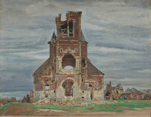 The Church At Bourlon — Sir William Rothenstein