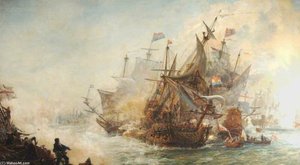 The Battle Of North Foreland — William Lionel Wyllie