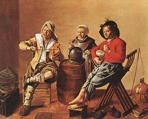 Two Boys And A Girl Making Music — Jan Miense Molenaer, Dutch Golden Age