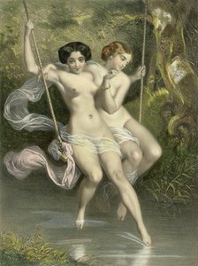 Two Ladies On A Swing — Charles Bargue