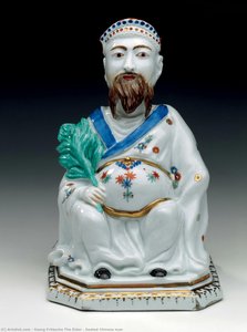 Seated Chinese Man — Georg Fritzsche Der Ältere