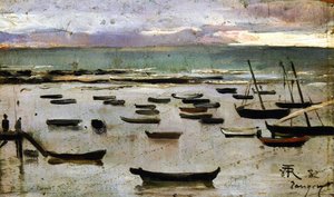 The Straits (sunset), Tangiers (also Known As Le Détroit (soleil Couchant)) — Theo Van Rysselberghe