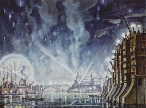 Dnieprostroy — Konstantin Fyodorovich Bogaevsky, Symbolism