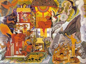 Pre-hispanic America (book Cover For Pablo Neruda's Canto General) — Diego Rivera