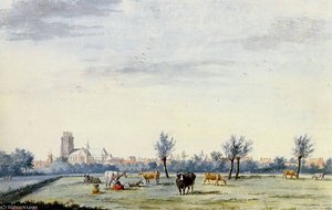 Dordrecht Landward Sun — Aert Schouman