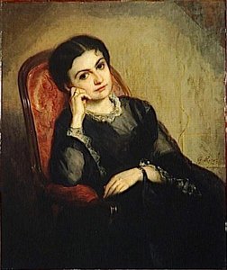 La vicomtesse de Calonne, assise