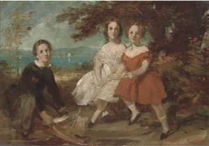 A Group Portrait Of Three Children — Daniel Maclise