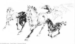 Group Of Horse — Yuan Xikun