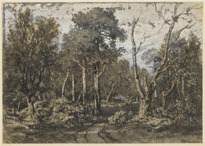 The Oak Tree Crashed Into The Forest Of Fontainebleau — Theodore Robinson