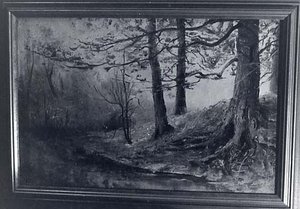 (Study of Trees and Stream), (painting)