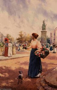 A Parisian flower seller