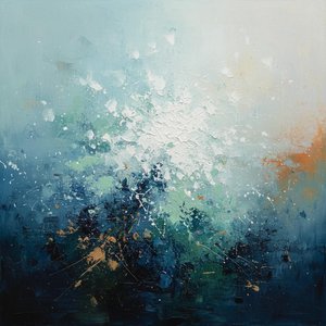 Celestial Radiance: A Singular Explosion Of Ethereal Light And Midnight Depths — Christian Noiret, Contemporary Abstract