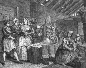 A Harlot's Progress, Plate 4 Of 6 — William Hogarth, 18th-century Social Commentary
