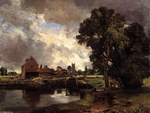 Dedham Lock And Mill — Джон Констабл, Romantic Landscape Painting