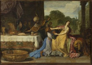 Haman Begging The Mercy Of Esther (esther 7:6-7) — Pieter Pietersz Lastman