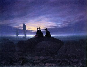 Mondaufgang Über Der Meeres-sonne — Caspar David Friedrich