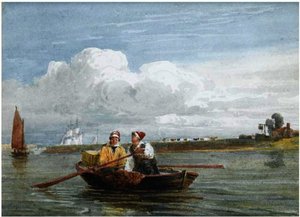 Peter Boat Near Half Way House At Gravesend — David Cox