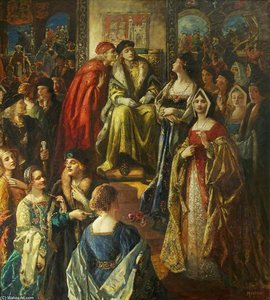 King Henry Vii Fining The Citizens Of Bristol Because Their Wives Were So Finely Dressed — Thomas E Mostyn