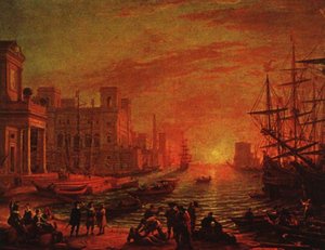 Seaport At Sunset — Claude Lorrain (claude Gellée)