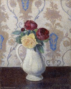 Bouquet De Roses Dans Un Vase — Albert Dubois Pillet