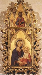 Madonna Mit Kind Mit Engeln Und Dem Erlöser — Simone Martini, Internationale Gotik