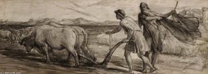 Ploughing - Study For 'the Mantle Of Elijah' — Sir William Blake Richmond