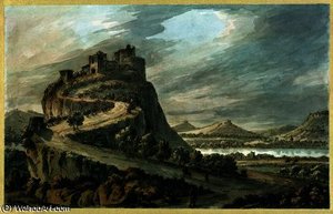 Rocky Landscape With Castle — Robert Adam